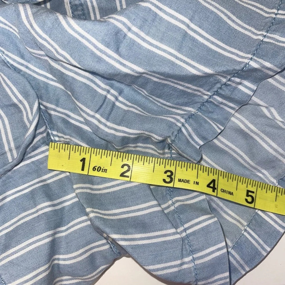 Calvin Klein Blue & White Striped High Rise Pull-on Fabric Shorts 6 Women’s - Picture 9 of 12